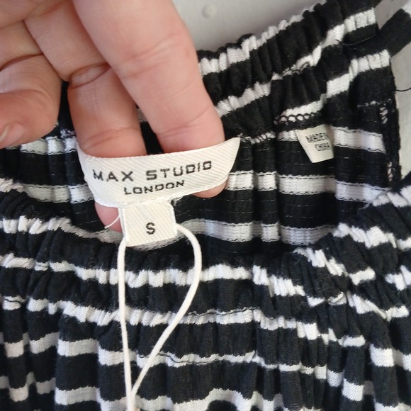 Max Studio Women's Size Small Tiered Maxi Dress Stripes Sleeveless Long NWT $158 - Picture 3 of 16